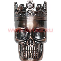 Зажигалка газовая "Череп с короной" 3 цвета - фото 65756