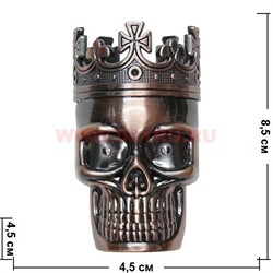 Зажигалка газовая "Череп с короной" 3 цвета - фото 65757