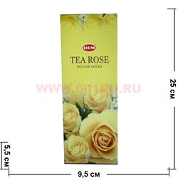 Благовония HEM "Tea Rose" (Чайная Роза) 6 шт/уп, цена за уп - фото 65777