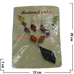 Набор: Колье и серьги из натур.янтаря крупные камни - фото 65996