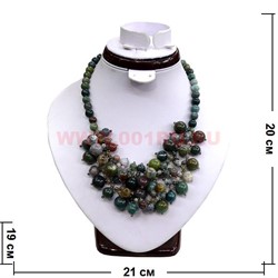 Колье из натурального камня 45 см яшма - фото 66110