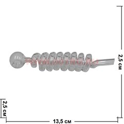 Трубка стеклянная "спираль" 13,5 см - фото 66601