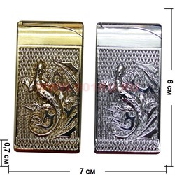 Зажигалка газовая "Ящерица" 2 цвета - фото 66697