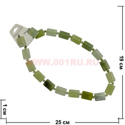 Бусы из нефрита с сережками - фото 66716