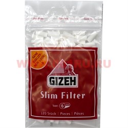 Фильтры для сигарет слим Gizeh 6 мм (Германия) 120 штук - фото 66826