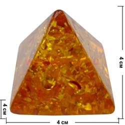 Пирамида "под янтарь" 4 см - фото 66891