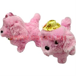 Собачка гавкающая розовая со шляпкой двух цветов - фото 66970