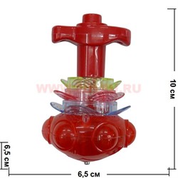 Игрушка юла вертушка с музыкой Cyclone цена за 12 шт - фото 67006