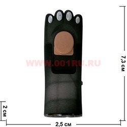 Зажигалка женская "Лапа" с фонариком - фото 67032