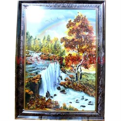 Картина из янтаря "Пейзаж" в багетной раме 35х45 - фото 67126