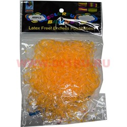 Резинки Loom Bands "гель тонкие желтые" 600 шт, цена за 12 уп - фото 67149