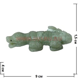 Крокодил из нефрита 9 см - фото 67152