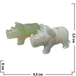 Носорог из нефрита 3,5 см - фото 67156