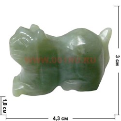 Кошка из нефрита 4,3 см - фото 67180