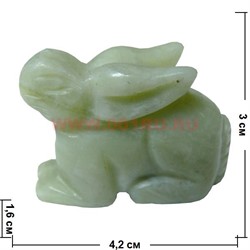 Кролик из нефрита 4,3 см - фото 67185