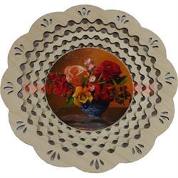 Тарелка с росписью "Цветы" - фото 67345