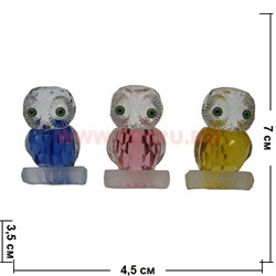 Кристалл "Сова" цвета миксом, цена за шт - фото 67711