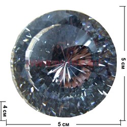 Кристалл многогранный 5 см (CF-24) в металлической оправе - фото 67715