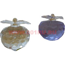 Кристалл "Яблоко" 4 см цвета миксом - фото 67724