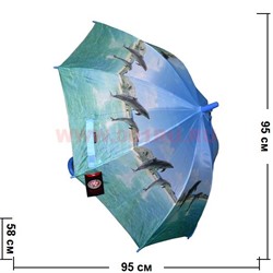 Зонт детский оптом трость 12 животных (DW-4093) цена за 12 шт - фото 68933