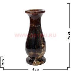 Ваза из черного оникса (2,5х5) 12 см - фото 69045