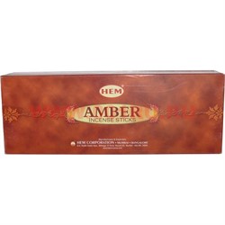 Благовония HEM Amber (Янтарь) 6шт/уп, цена за уп - фото 69064