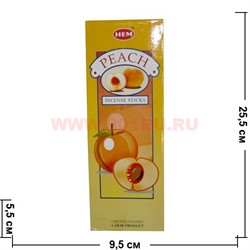 Благовония HEM Peach (Персик) 6шт/уп, цена за уп - фото 69082