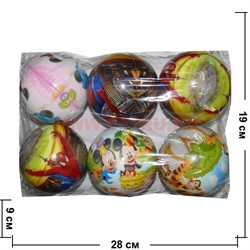 Мячик прыгающий 9 см "мультики", цена за 6 шт - фото 69372