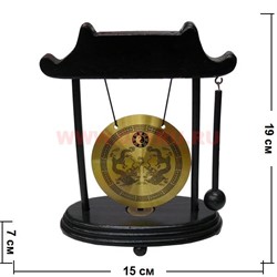 Гонг малый с драконом 19 см - фото 69433