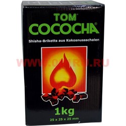 Уголь для кальяна Tom Cococha 1 кг 25х25х25 мм кубики - фото 69840