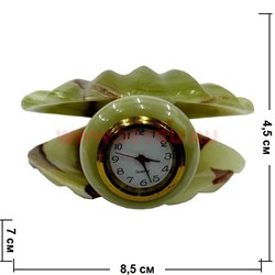 Часы «Жемчужина» из оникса малые (2,5 дюйма) - фото 70039
