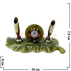 Подставка под 2 ручки с часами - фото 70049