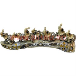 7 слонов на мосту 35 см (KL-1062) из полистоуна - фото 70225