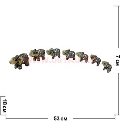 7 слонов из полистоуна - фото 70234