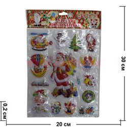 Наклейки объемные (R-015) новогодние 1000 шт/кор - фото 70527