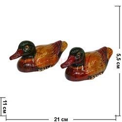 Утки-мандаринки большие 13,5 см длина, цена за пару - фото 70964