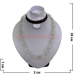 Бусы из натурального камня 48 см горный хрусталь - фото 71037