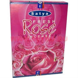 Благовония Satya Fresh Rose (Свежая Роза) 12уп х 20 гр, цена за 12 уп - фото 71247