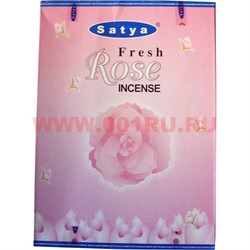 Благовония Satya Fresh Rose (Свежая Роза) 12уп х 20 гр, цена за 12 уп - фото 71248