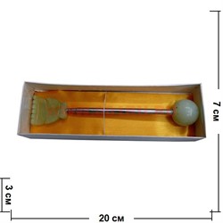 Массажер телескопический с "лапкой" 35 см из нефрита - фото 71704