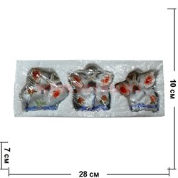 Влюбленные слоники 3 в 1, белый фарфор - фото 71844