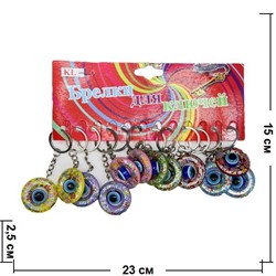 Брелок (KL-486) сглаз в круге, цена за 120 шт (1200 шт/кор) - фото 72192