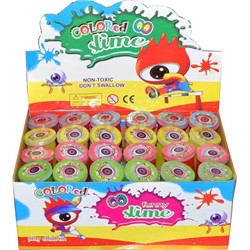 Лизуны цветные E-02 с глазом 48 шт/уп (576 шт/кор) цена за коробку - фото 72694