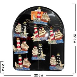 Магнит (MG-151) Черное море маяк и чайка, цена за 288 шт - фото 72764