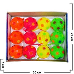 Мячик на резинке (YOYO-12) светящийся 70 мм, цена за 288 шт - фото 73133