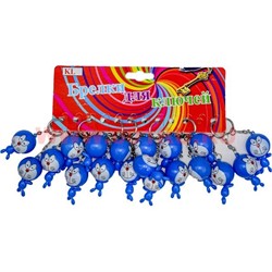 Брелок (KL-333) котик синий, цена за 120 шт (1200 шт/кор) - фото 73498