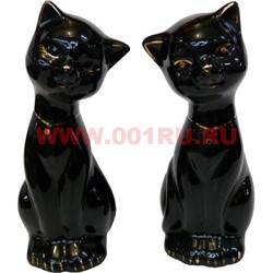 Кошечки из фарфора черные раздельные 12,5 см, цена за пару - фото 73522