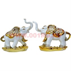 Два слоника из фарфора раздельных (800) 16,5 см высота - фото 73999