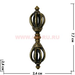 Ваджра 7,5 см (латунь) оружие Индры, мужское начало - фото 74237