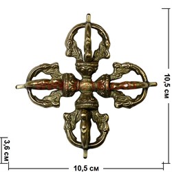 Ваджра-крест большой 10,5 см - фото 74256